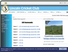 Tablet Screenshot of lincolncricket.org